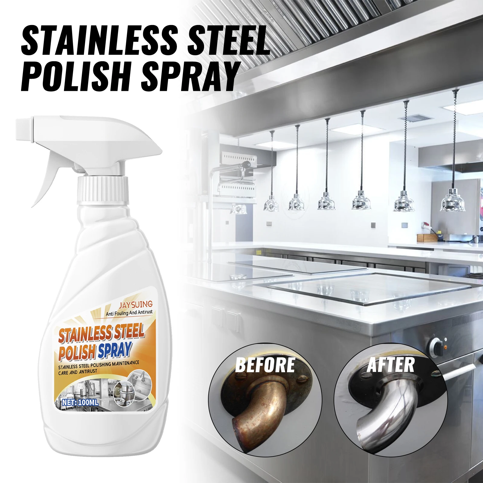 Pan bottom cleaner Stainless steel black scale cleaner Cookware bottom Descaling agent Pan rust remover kitchen