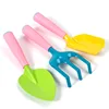 Children's Gardening Tools Shovel Set Pink Plastic Sand Digger Shovel Landscaping Garden Rake 2
