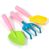 Children's Gardening Tools Shovel Set Pink Plastic Sand Digger Shovel Landscaping Garden Rake 2