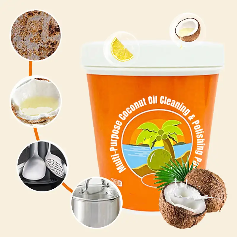 Multi-Purpose Coconut Oil Cleaning & Polishing Paste Rust Removal Decontamination Cleanses Oil Rust Scorch St