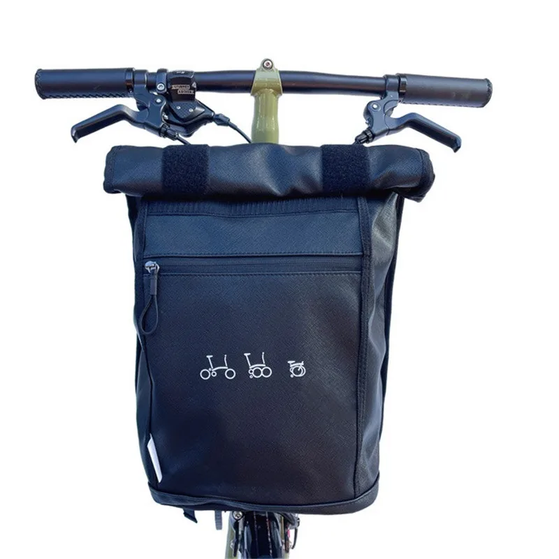 Description Picture 2 of itemFolding Bike Front Bags & Panniers Use For Brompton Birdy Bicycle Storage Bag handbag With Bags Aluminum Mount