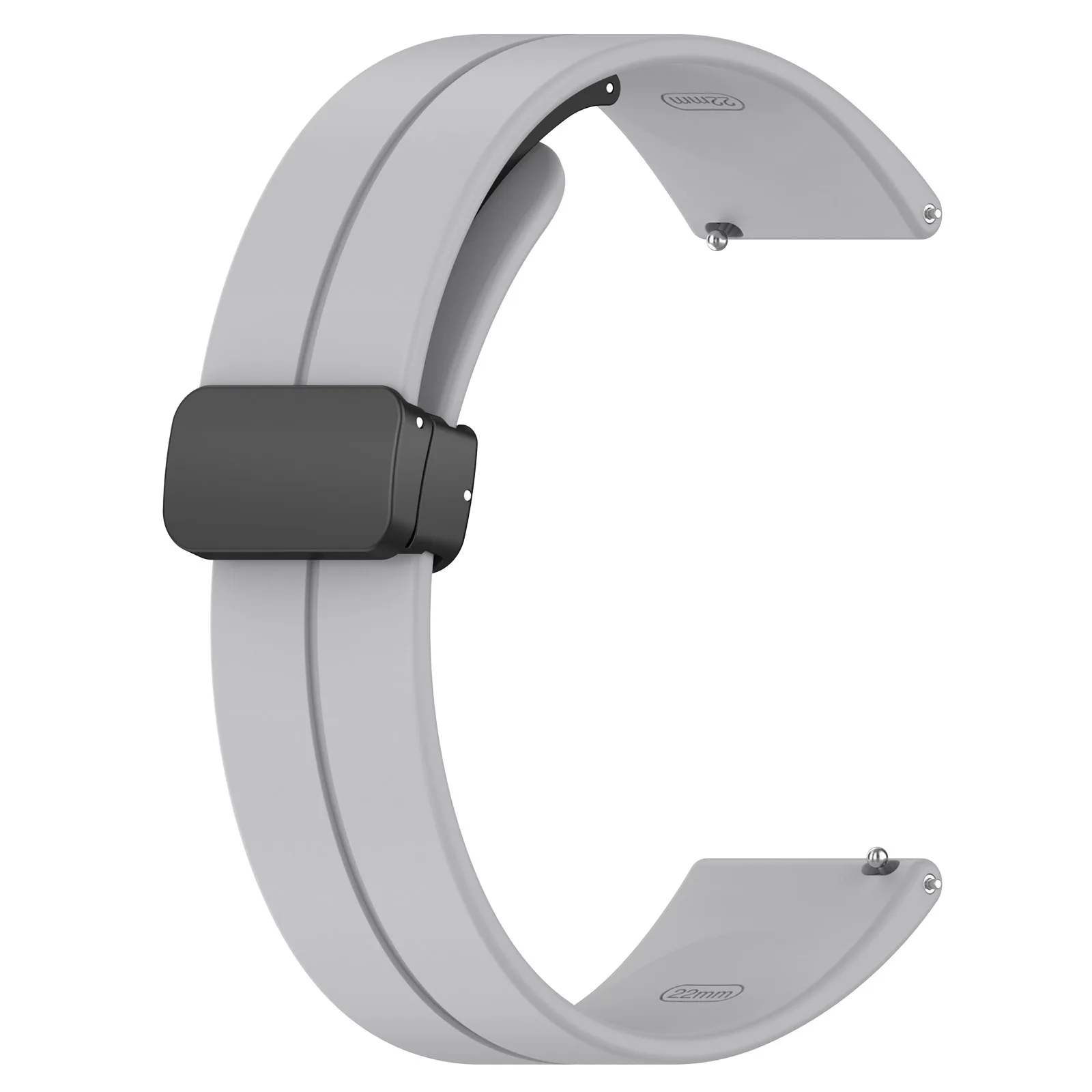 Silicone Magnetic Buckle Folding Strap Band, 20/22mm, Multiple Sizes