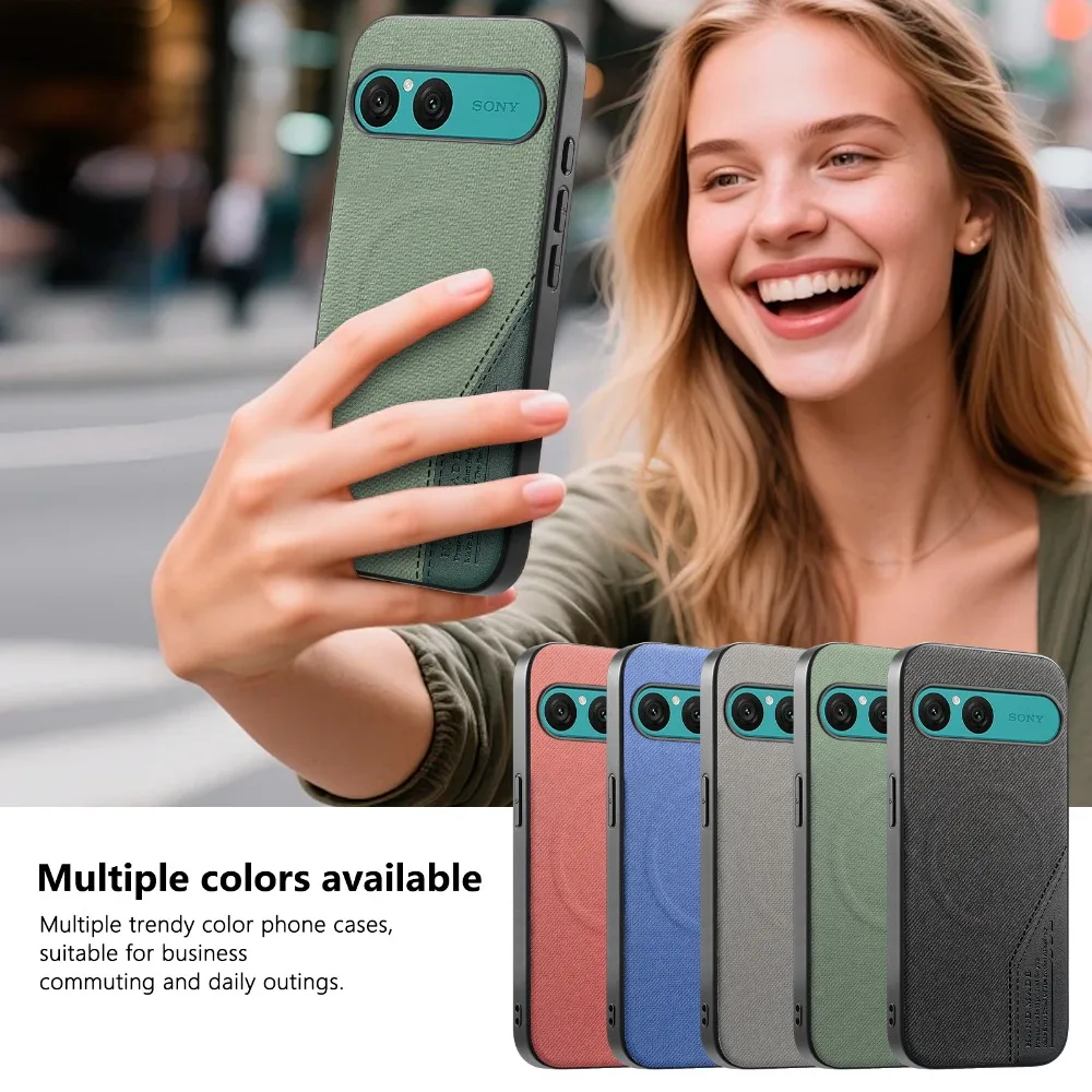 Luxury Leather Phone Case with Magnetic Wireless Charger
