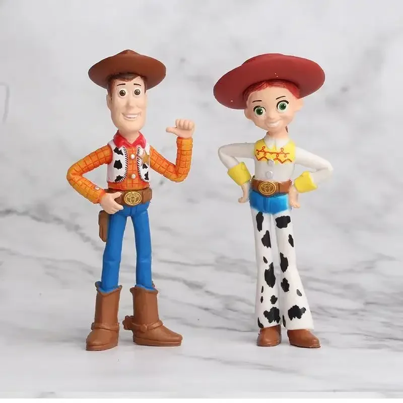 Hot 7pcs/set Toy Story 4 Action Figures Toys Woody Jessie Buzz Lightyear Forky Pig Bear Figura Model Doll Figurine Kids Gifts - 3