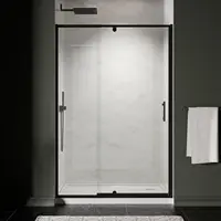 38-42" W x 71" H Pivot Shower Door, with 1/4" (6mm) Clear SGCC Tempered Glass, Reversible Installation 2