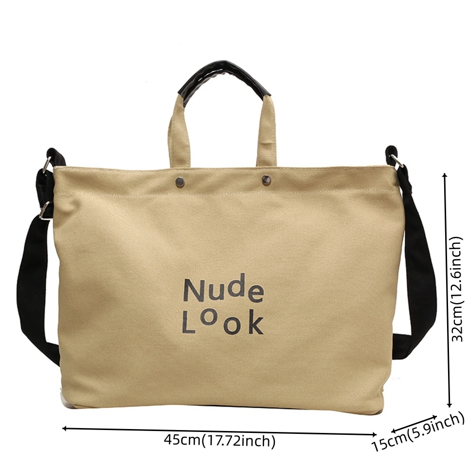 Women's Leisure Canvas Crossbody Bag Simplicity Large-capacity Multi-storey Female Shoulder Bag Fashion Versatile Ladies Handbag