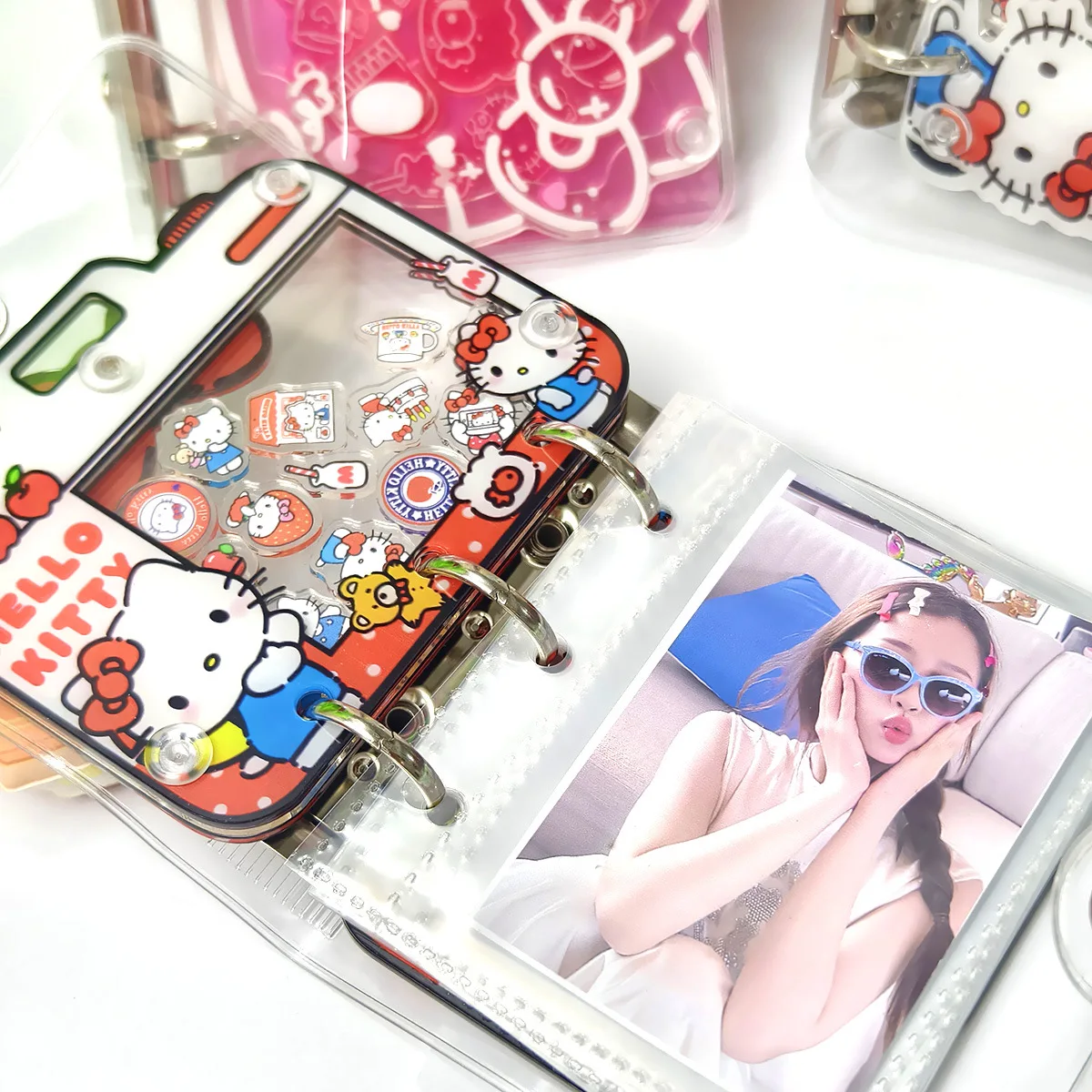 かわいいハローキティシェイカー小型カードアルバムDIY 3インチKPOP