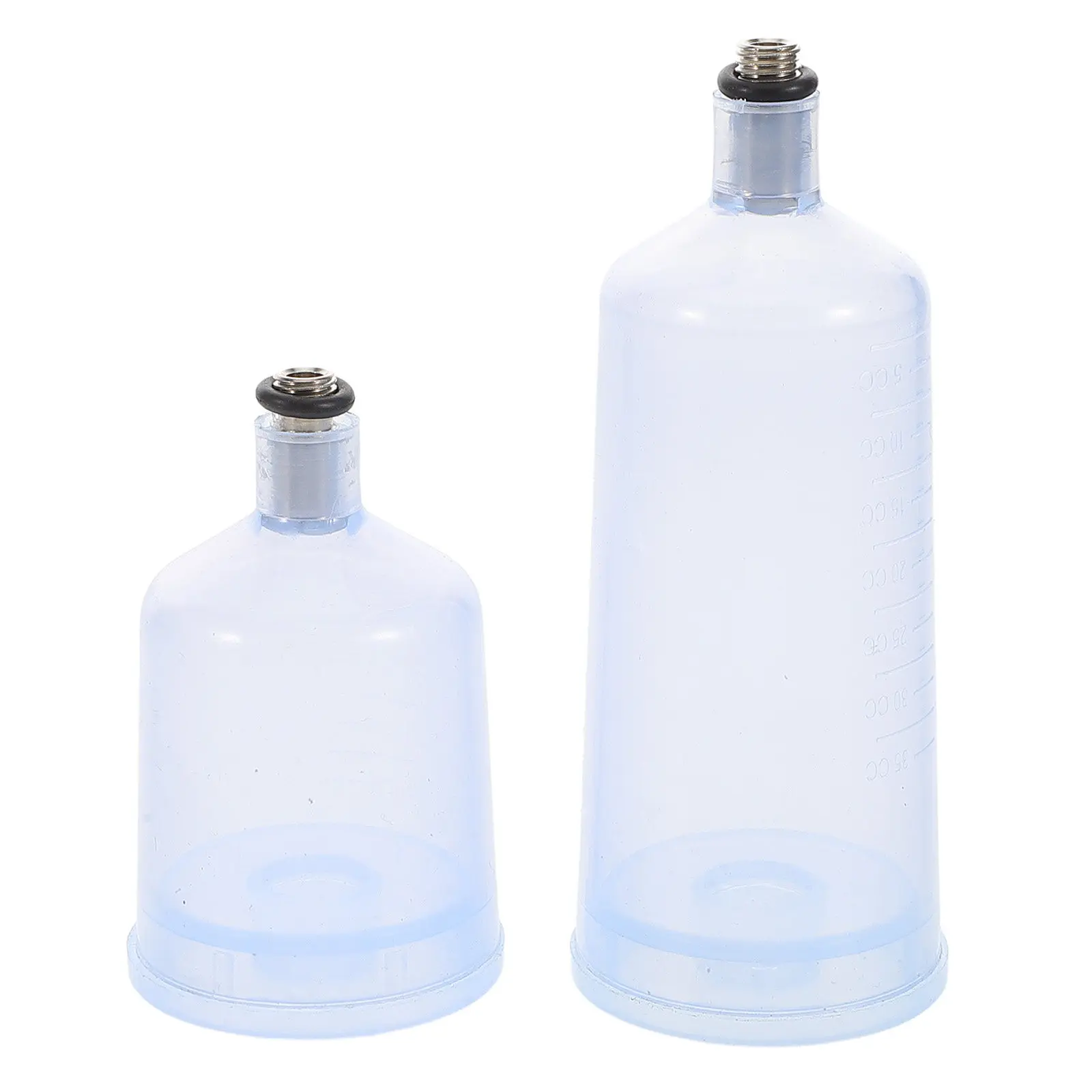 2Pcs 분할형 분리형 에어브러시 페인트 컵 전문 예술가 취미가족을 위한 교체 가능한 대용량 페인트 용기