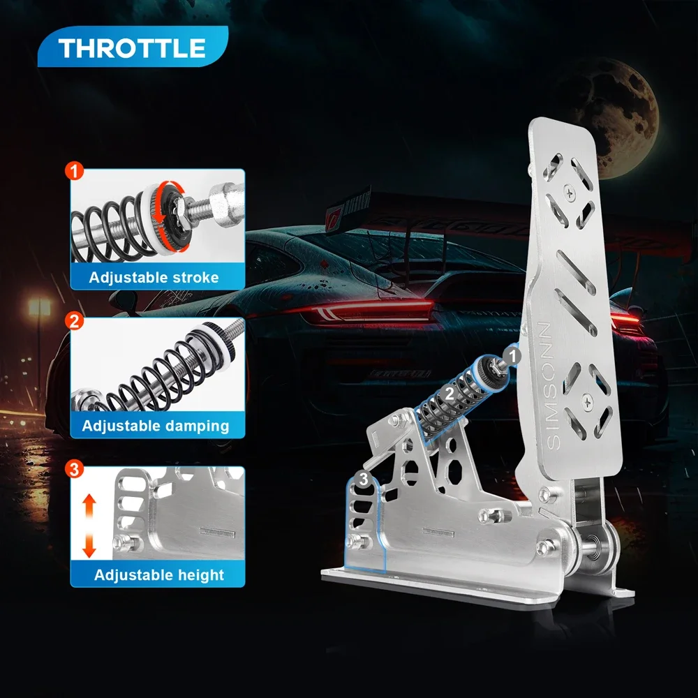SIMSONN Sim Racing Load Cell Pedals Sim Racing Simulator Pedals