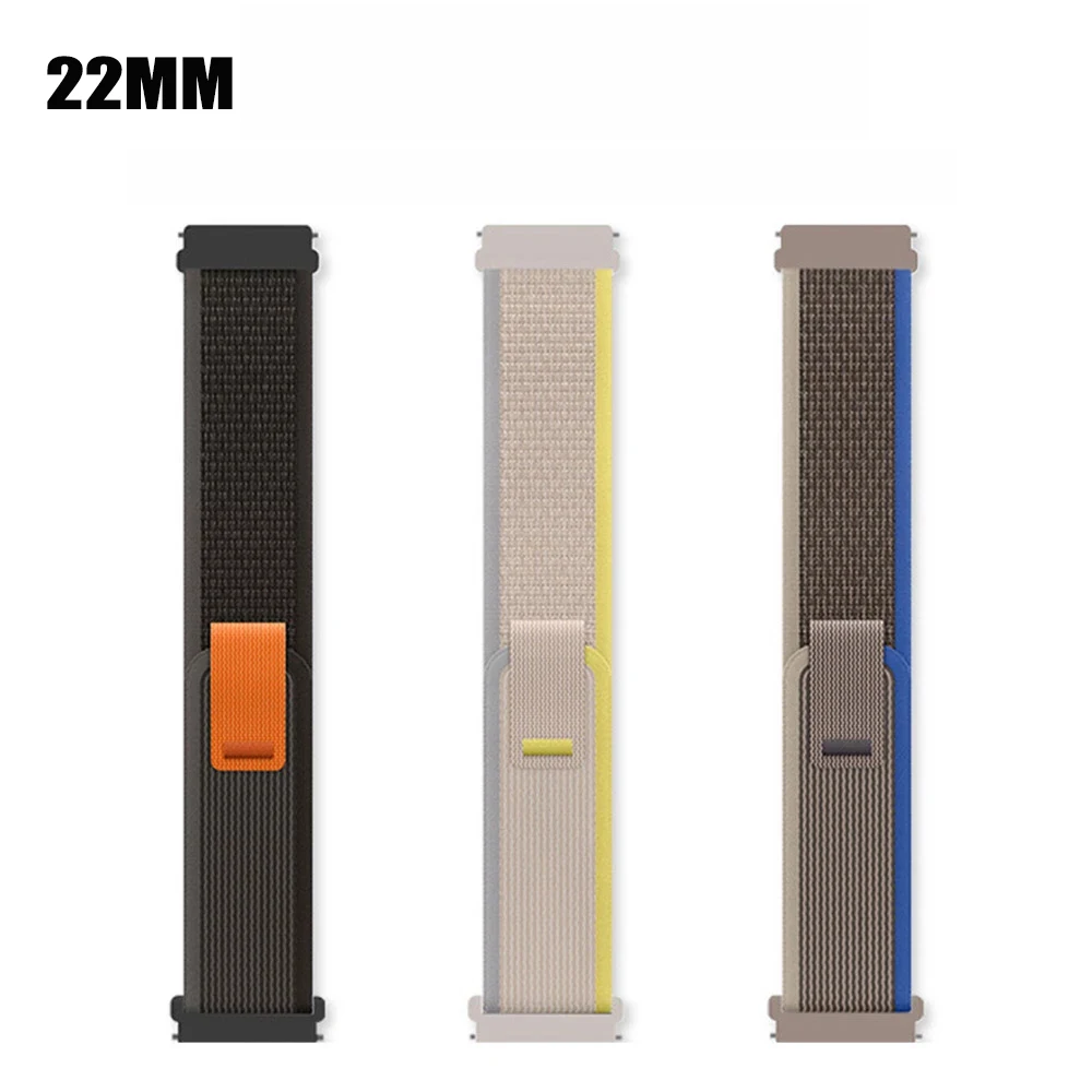Versatile 22mm Braided Nylon Watch Band - Colorful Design, Comfortable Fit