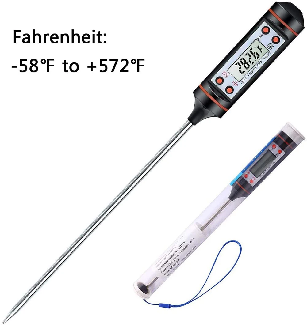 Digital Thermometer With Probe Candle Making Kits Measure Liquid Soy Paraffin Wax Melts Milk Meat Cake Household Cooking Tool candle making kit candle making supplies baking thermometer