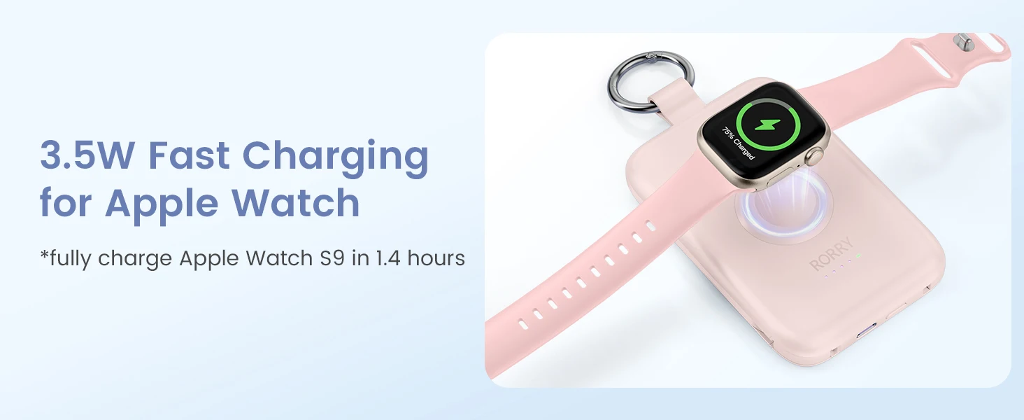 RORRY 10000mAh PD20W Portable Power Bank for iPhone 15 14 13 Built-in Cable Magnetic Wireless portable Charger for Apple Watch 4 S068eb20711ca43779307edd4dee0a23aF