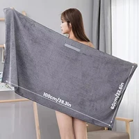 Serviette pour cheveux de couleur unie, bonnet pour cheveux secs texturés, serviette pour cheveux absorbants pour femmes boutonnées 4