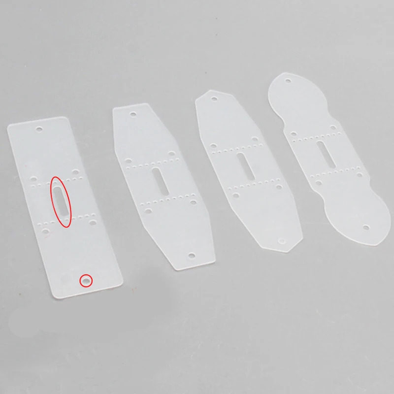 6Pcs/Set Leather Belt Buckle PVC Templates Connection Head Punching Stencil For DIY Leather Craft Belt Tail Mould Tools leather tools leather craft tool kit leather craft tools leather craft tool leather craft template