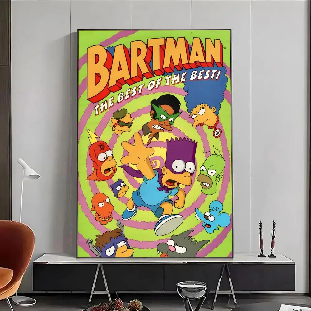 Simpson Themed Self-Adhesive Waterproof Wall Art Sticker - Vibrant Decor