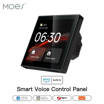 MOES Tuya ZigBee 4.0 Scene Switch Smart Central Control,Smart Life App Control,Built-in Alexa,Wireless Zigbee Hub