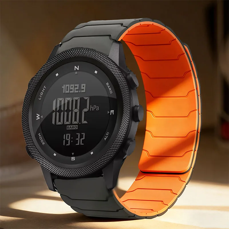 22mm Outdoor Magnetic Silicone Sport Watchband