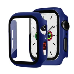Premium Glass Cover & Bumper Screen Protector - Series 7 - 8 - 9 45mm (Midnight blue 8)