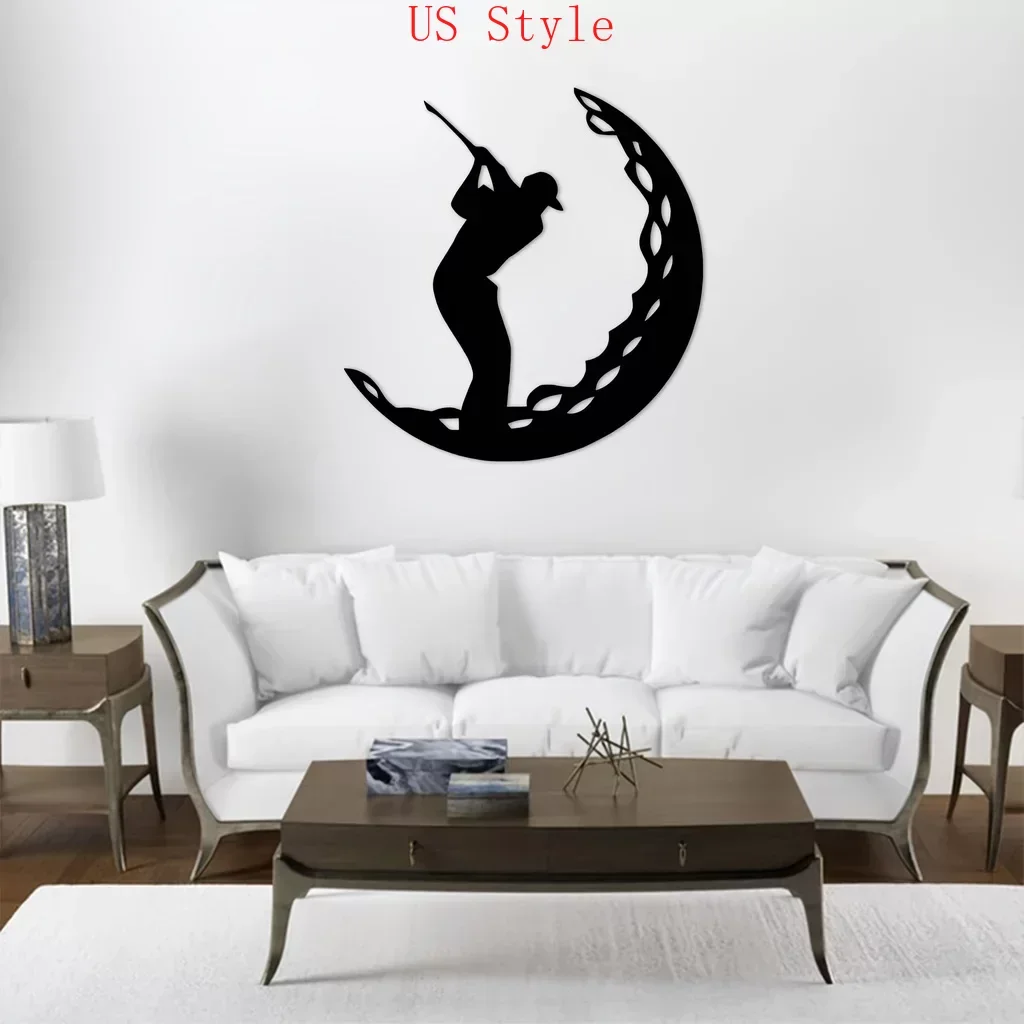 

Golf home Decor Metal Wall Art Golf Ball Metal Art, Metal Wall mounted Decoration sport Artwork Iron Art Silhouette livingroom G