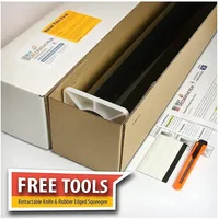 NA05 Window Film Daytime Privacy and Sun Control Black (Very Dark) - 36in X 100ft 2