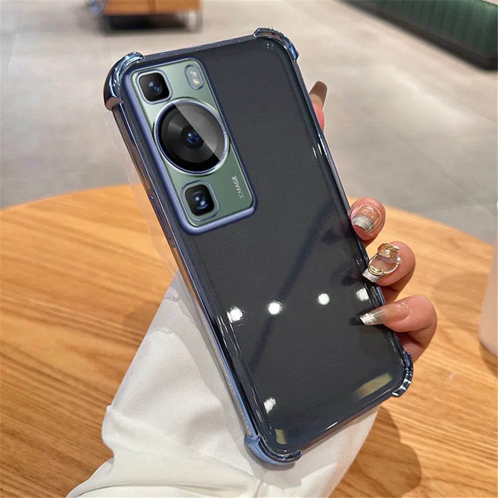 Plating Magnetic Bracket Transparent Shockproof Stand Holder Case