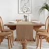 Natural Jute Table Runner with Tassels Rustic Farmhouse Boho Table Runner for Home Dining Table Decor Bohemian Wedding Decor 5