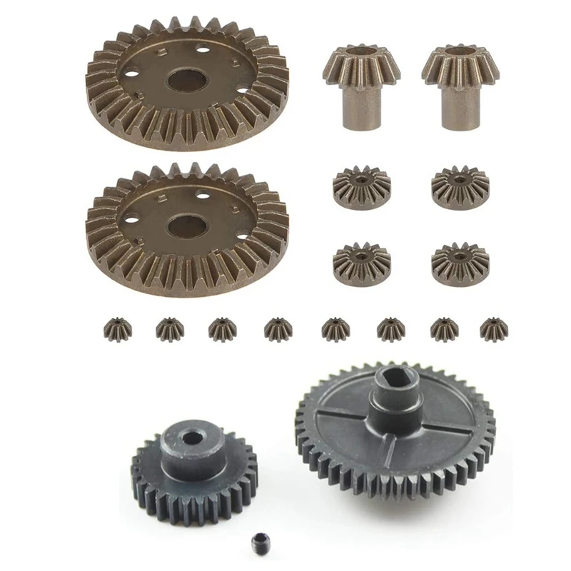 

Metal Differential Gear Reduction Gear Motor Gear Set For Wltoys 144001 124018 124019 RC Car Upgrades Parts