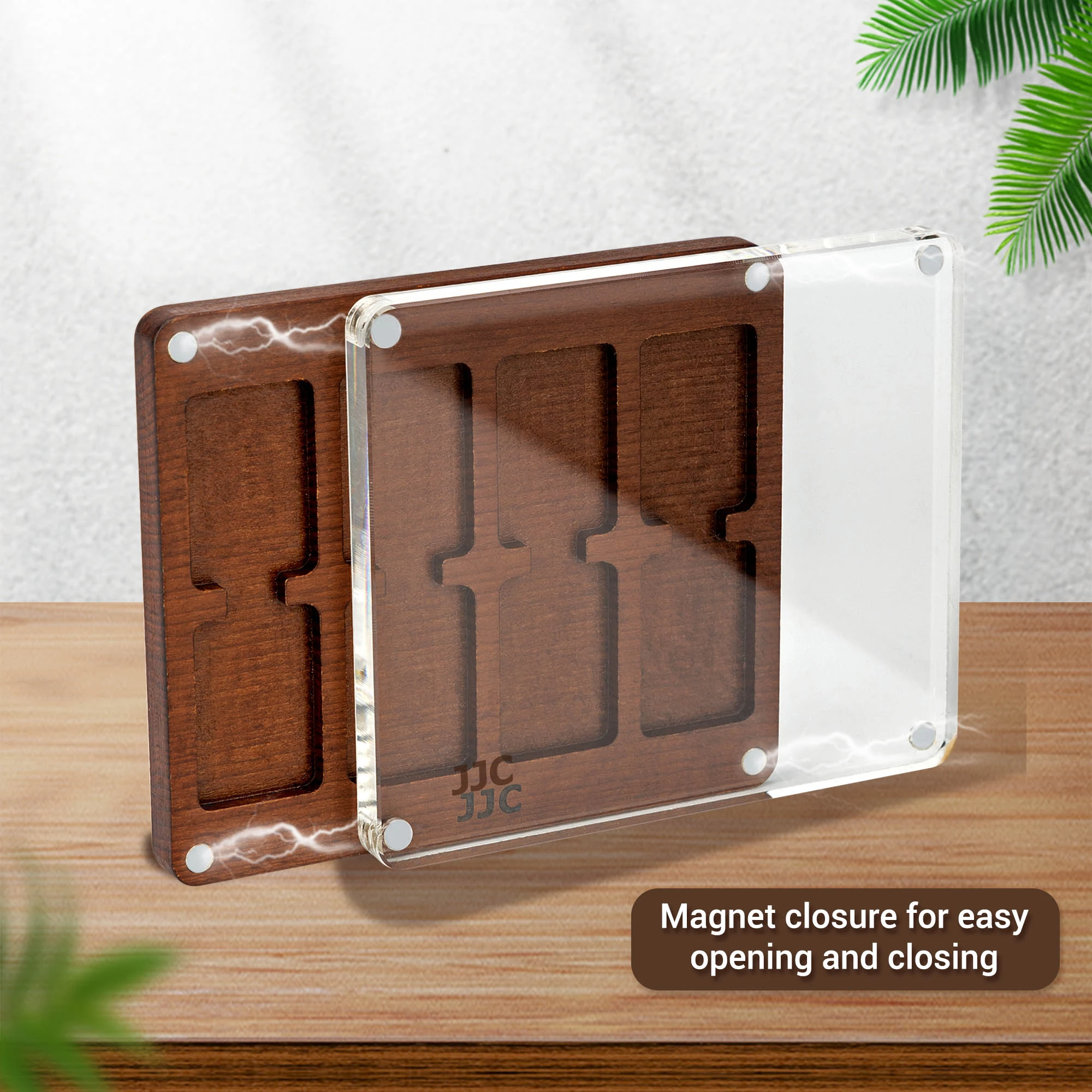 Jjc 8 Slots Wooden Game Card Case Memory Card Case Holder Storage Box  Organizer For Nintendo Switch Game Cards Magnet Protector - Memory Card  Cases - AliExpress