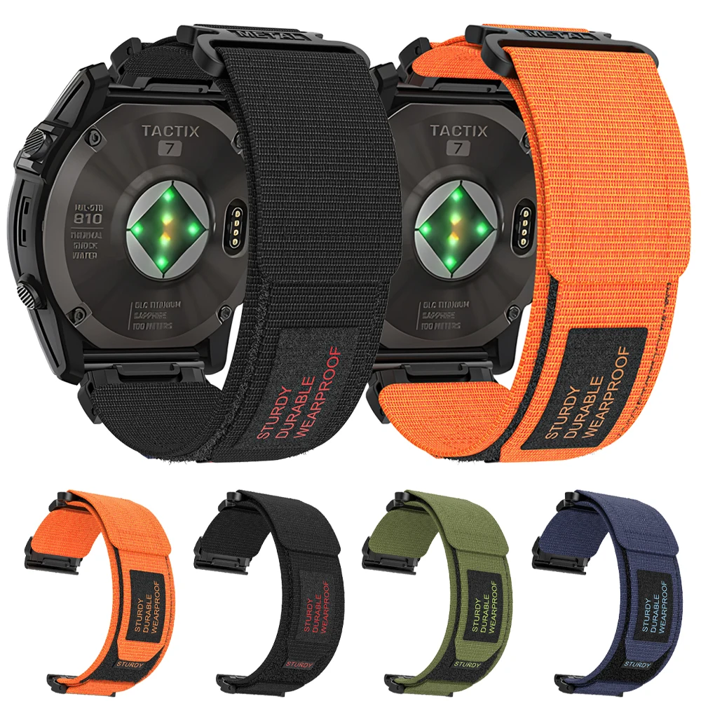 

Ремешок нейлоновый Быстросохнущий для спортивного браслета Garmin Forerunner 965, 955, 945, S70, S62, S60, длиной 22 мм, 26 мм