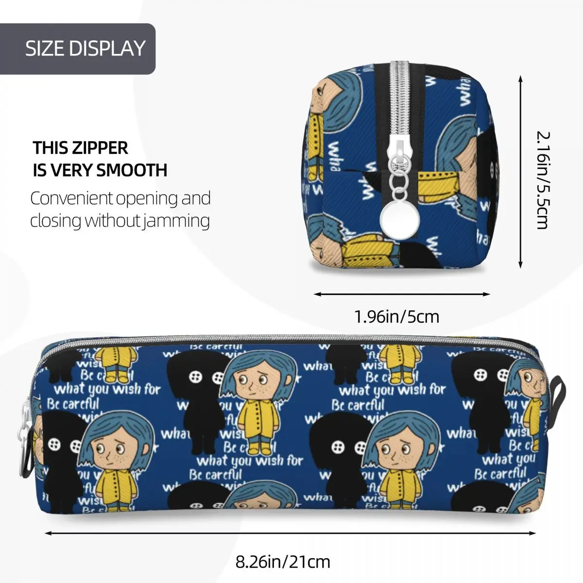 Coralines Cartoon Pencil Cases New Pen Bag Kids Big Capacity Office Gift Pencilcases