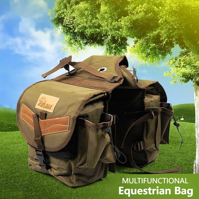 Equestrian Riding Saddle Bag Western Saddle Accessories Riding Gear Oxford Cloth Waterproof