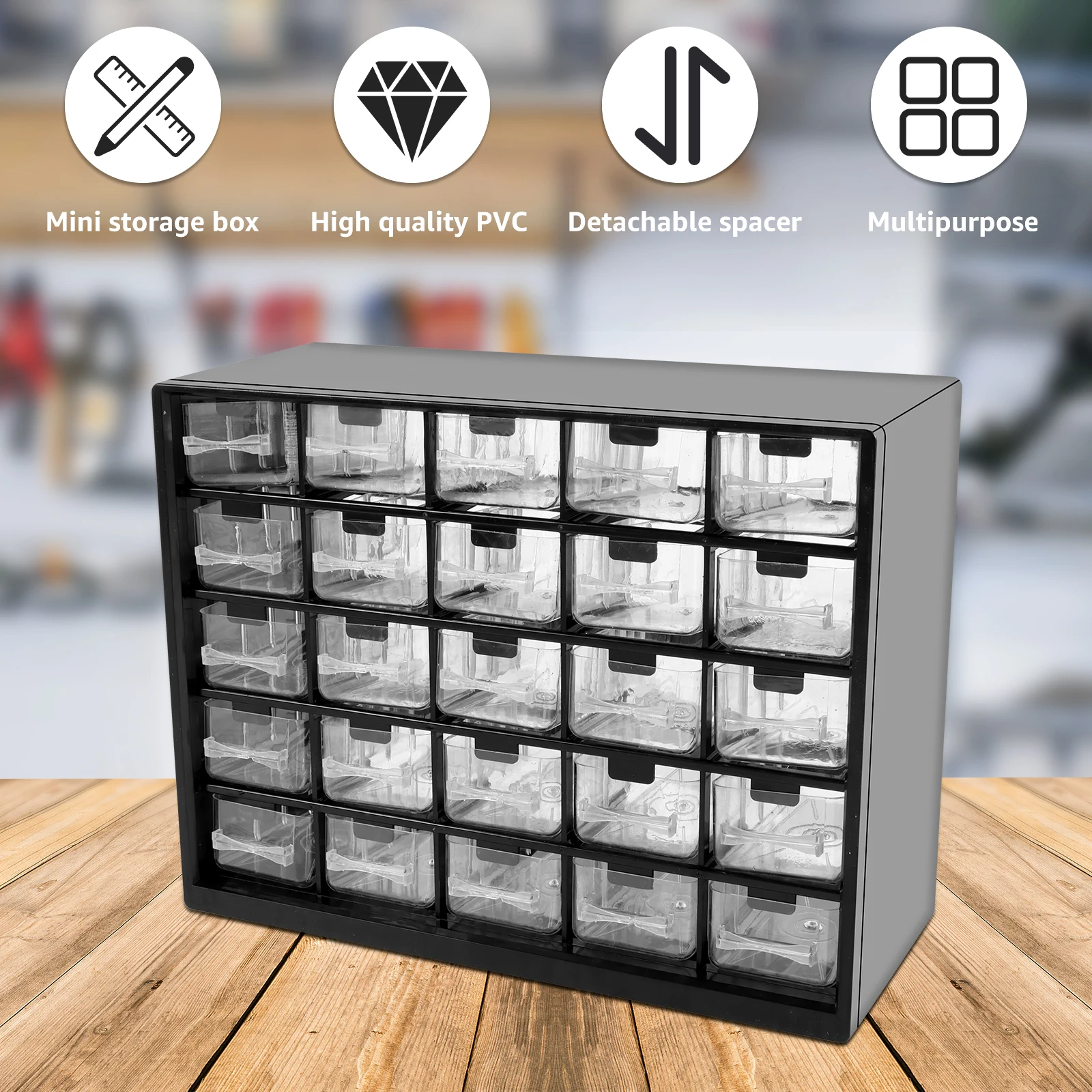 25 Stackable Drawers - Storage Cabinet for Tool Parts - Image 2