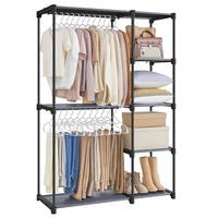 SONGMICS Portable Closet, Freestanding Closet Organizer, Clothes Rack with Shelves, Hanging Rods, Storage Organizer 1