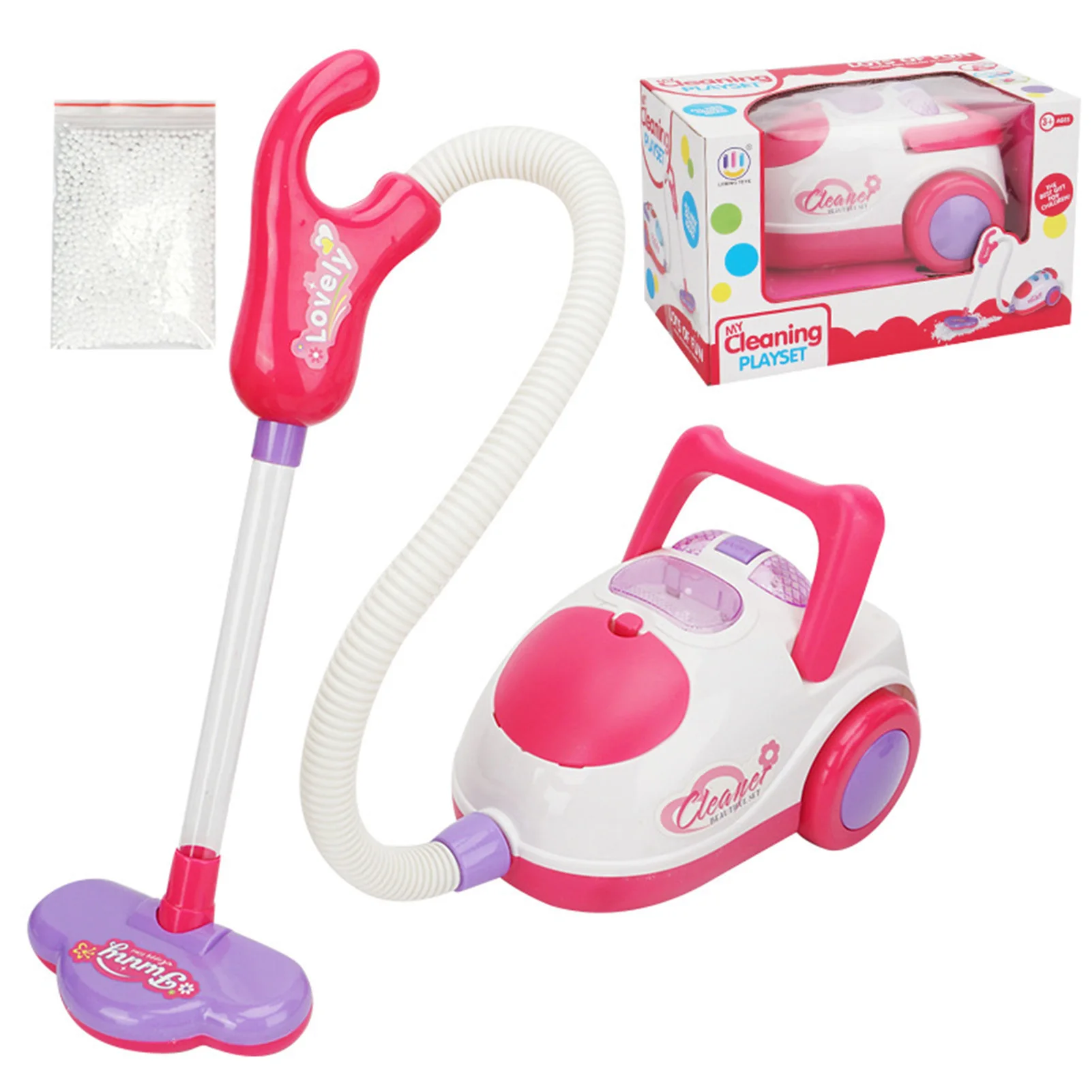 

Realistic Kids Vacuum Cleaning Toy Electric Pretend Role-Play House Cleaning Toys Set For Children Girls Boys Toy