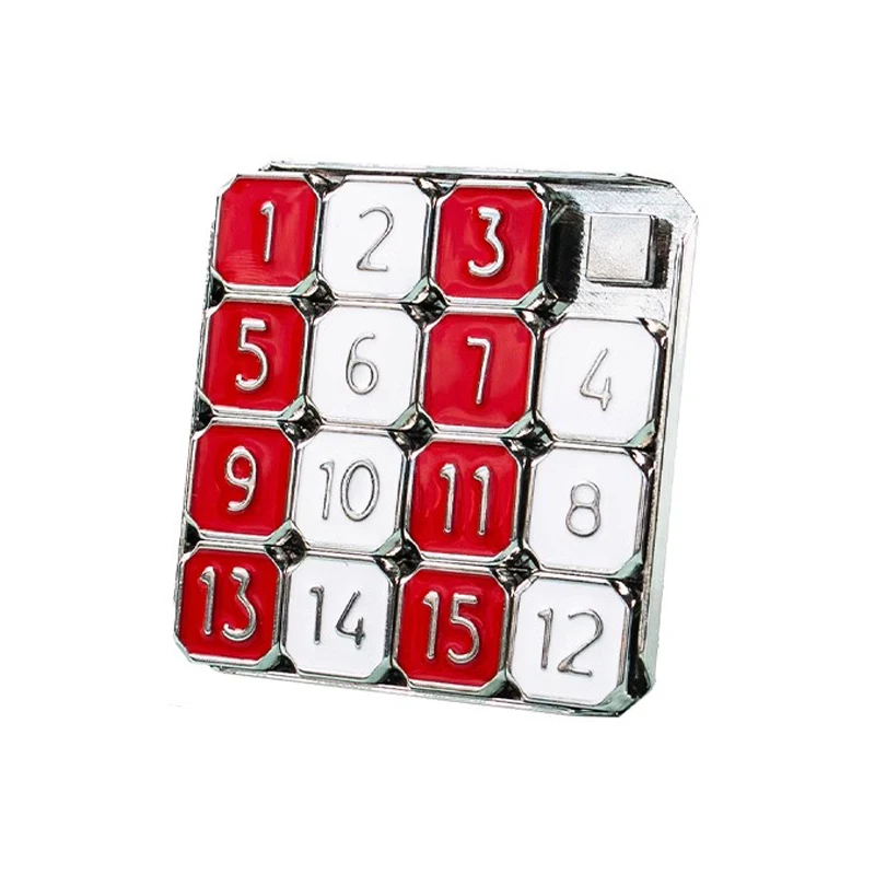 Number Slide Puzzle Metal Brain Teasers For Kids Montessori Educational Toys Huarong Road Math Games For The Classroom