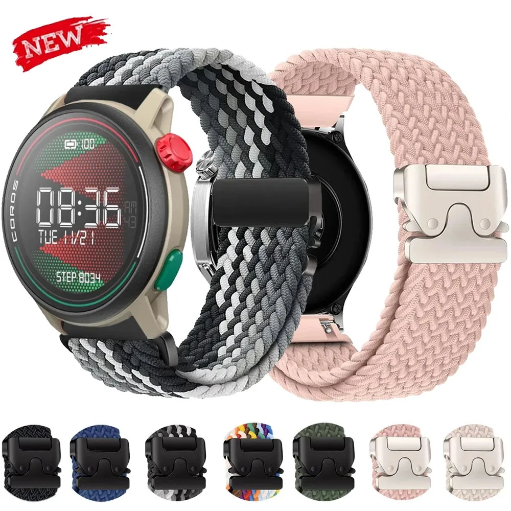 Enhanced Elastic Braided Nylon Strap with Parachute Buckle Bracelet