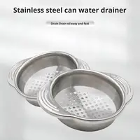 1/2Pcs Can Strainers Tuna Press Can Strainers With Handle Dishwasher Safe Metal Tuna Press Lid Canning Colander Can Filters 2