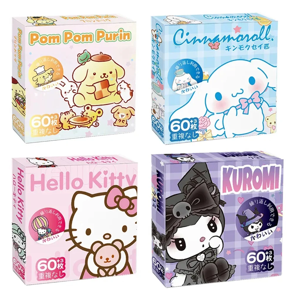 Cartoon Stickers Kawaii Stickers Decorative Stickers Colorful Stickers Paper Stickers 60PCS Sanrio Stickers Kawaii Girls Hello Kitty Kuromi Pochacco My Melody Cartoon DIY Decals Cute Decoration Sticker for Kids Toy