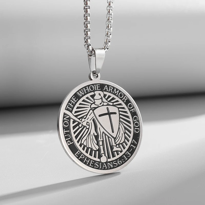 Antico Greco Spartano Guerriero Scudo Spada Ciondolo Collana Da Uomo In Acciaio Inossidabile Personalizzato Ciclismo Punk Regalo Di Gioielli Per Feste