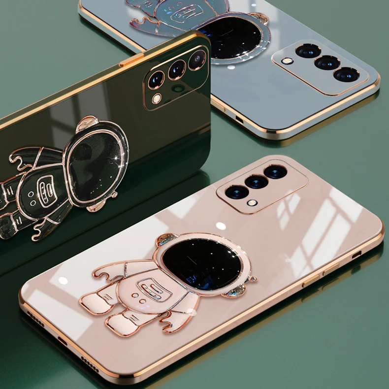Realme GT Master Edition Neo 2 3 3T Neo2 Neo3T GT2 GT 2 Q5 Pro Q3S -kotelolle, astronautin pidikkeelle, ylelliselle pinnoitetulle puhelimen suojakuorelle_voghion.com
