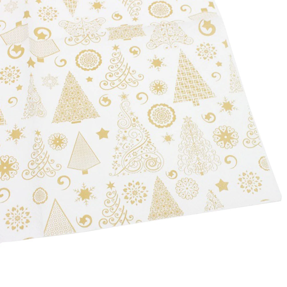 Christmas Paper Napkins Tissue Printed Xmas Tree Decorations Cocktail Party 20 PCS Tissue Paper Decoration