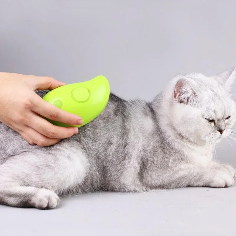 New Cat Dog Grooming Comb Electric Spray Water Spray Kitten Pet Comb Soft Silicone Depilation Cats Bath Brush Grooming Supplies