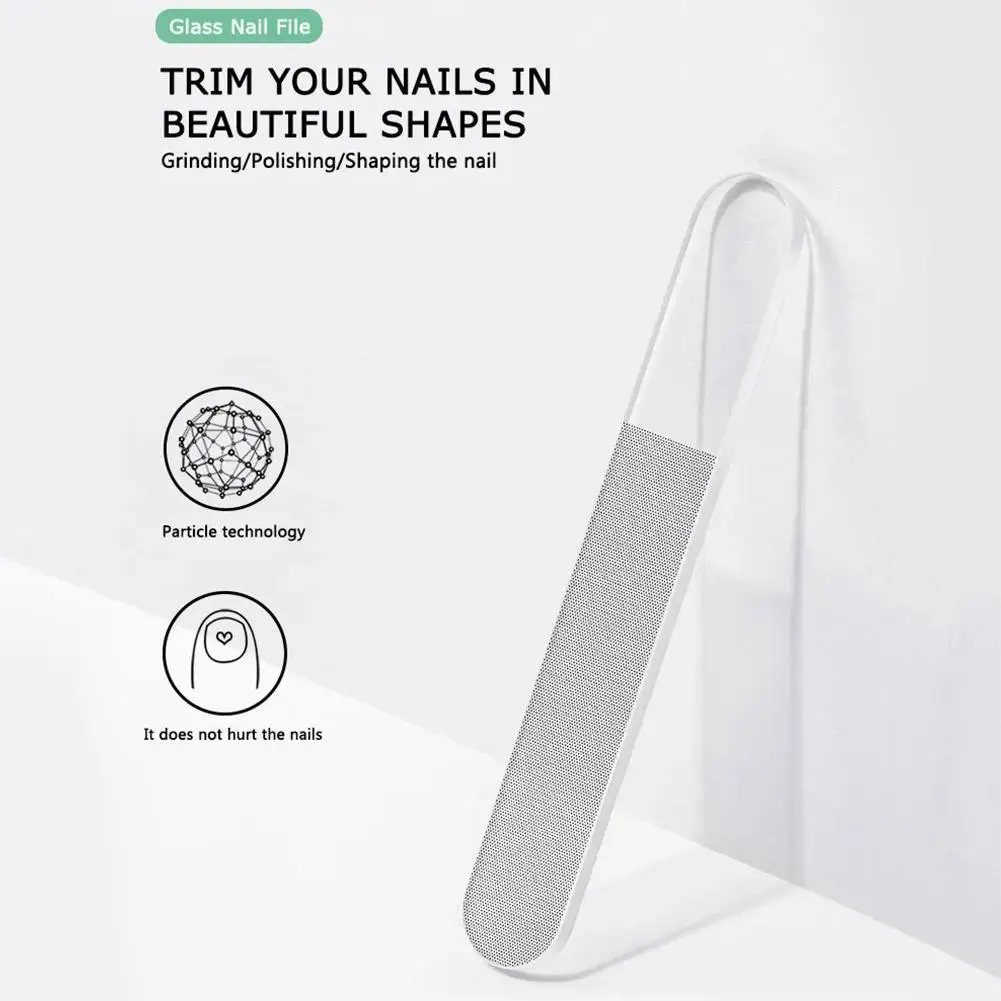 Nano Glass Nail File Polishing Nail Buffer Shine Polisher Manicure Grinding Art Lasting Equipment Transparent Tools Beauty C0T5