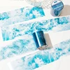 2M/Roll 5cm Sea Wave PET Tape Laser Blue Masking Tapes For Sticker Scrapbooking Journal Aesthetic Stationery Supplies 3