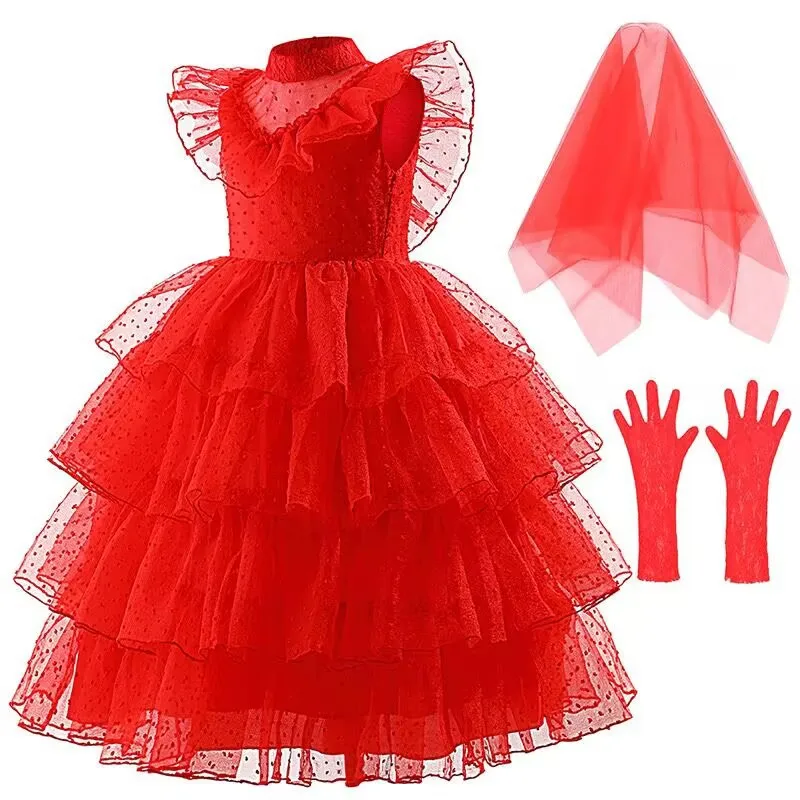 Beetle Juice: Lydia Deetz | Red Cosplay Costume 38 Beetlejuice-Inspired Lydia Deetz Costume for Women