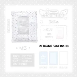 MINKYS Kawaii Wave Dot Journal Notebook - Padded Detachable Blank Diary Planner (M5)