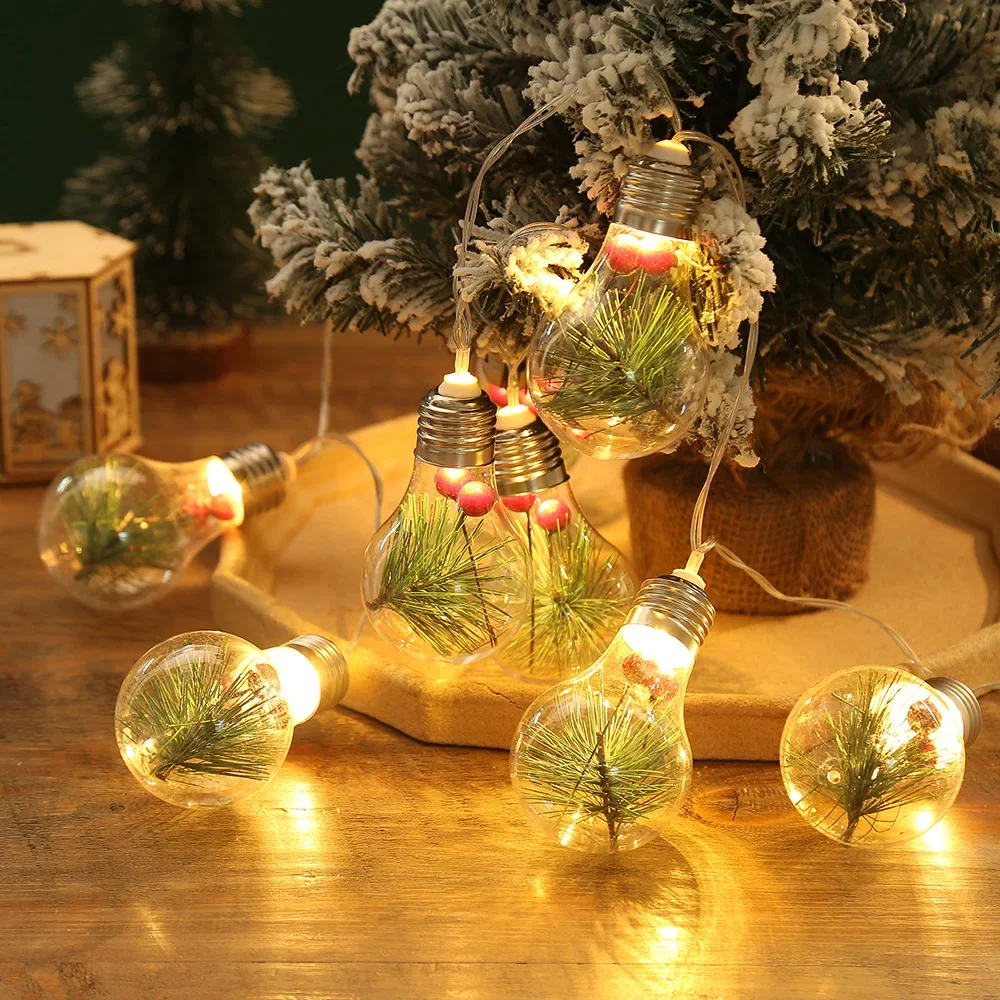 Christmas LED String Lights Transparent Ball Decor Fairy Lights For Holiday Lighting Festival New Year Wedding Decoration Lamp