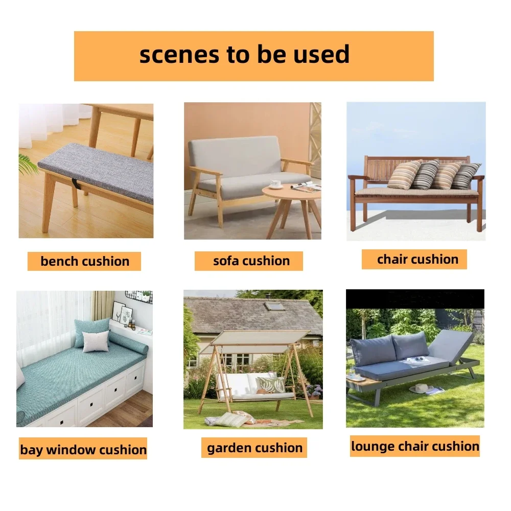 Thickened Bench Cushion Long Mattress Custom Sofa Chair Seat Pad Decorative Garden Shoe Box Bay Window Pads Swings Pillow 4