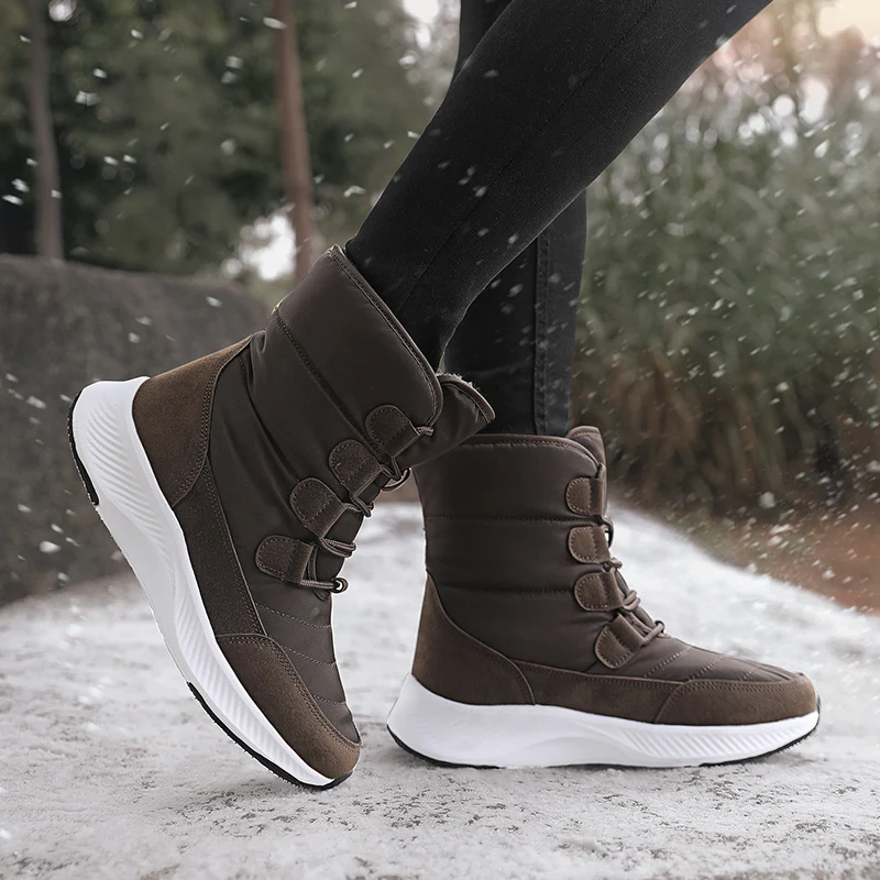 Platform Boots Women Boots Winter Snow Boot Short Style Upper Non-slip Plush Botas Invierno platform shoes botas mujer