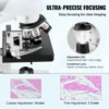 VEVOR Compound Trinocular Microscope 40X-2500/40X-5000X Magnification Lab Microscope with LED Illumination & External Interface 3